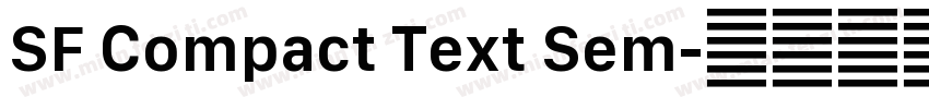 SF Compact Text Sem字体转换